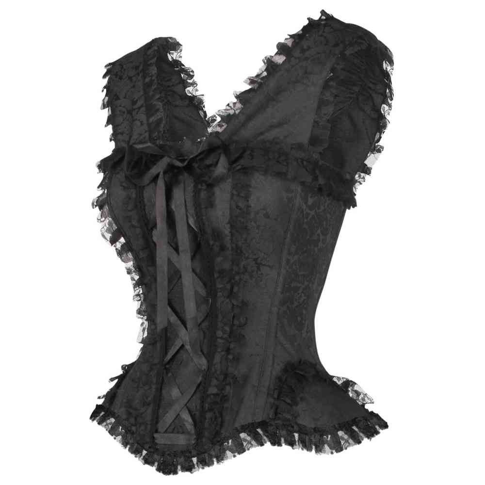 Attitude Corsets - Victorian Inspired survêtement corset - Noir